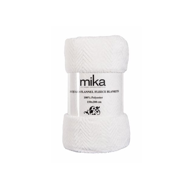 Одеяло Jacquard Flannel Fleece.white
